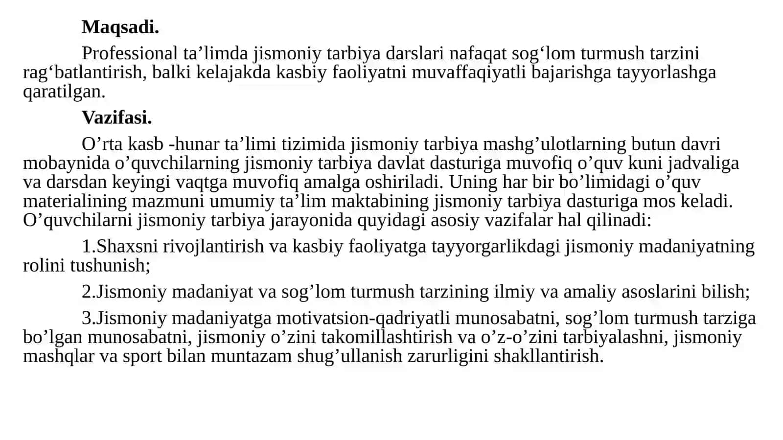 PROFESSIONALTA’LIMDA JISMONIY TARBIYADARSLARI 2