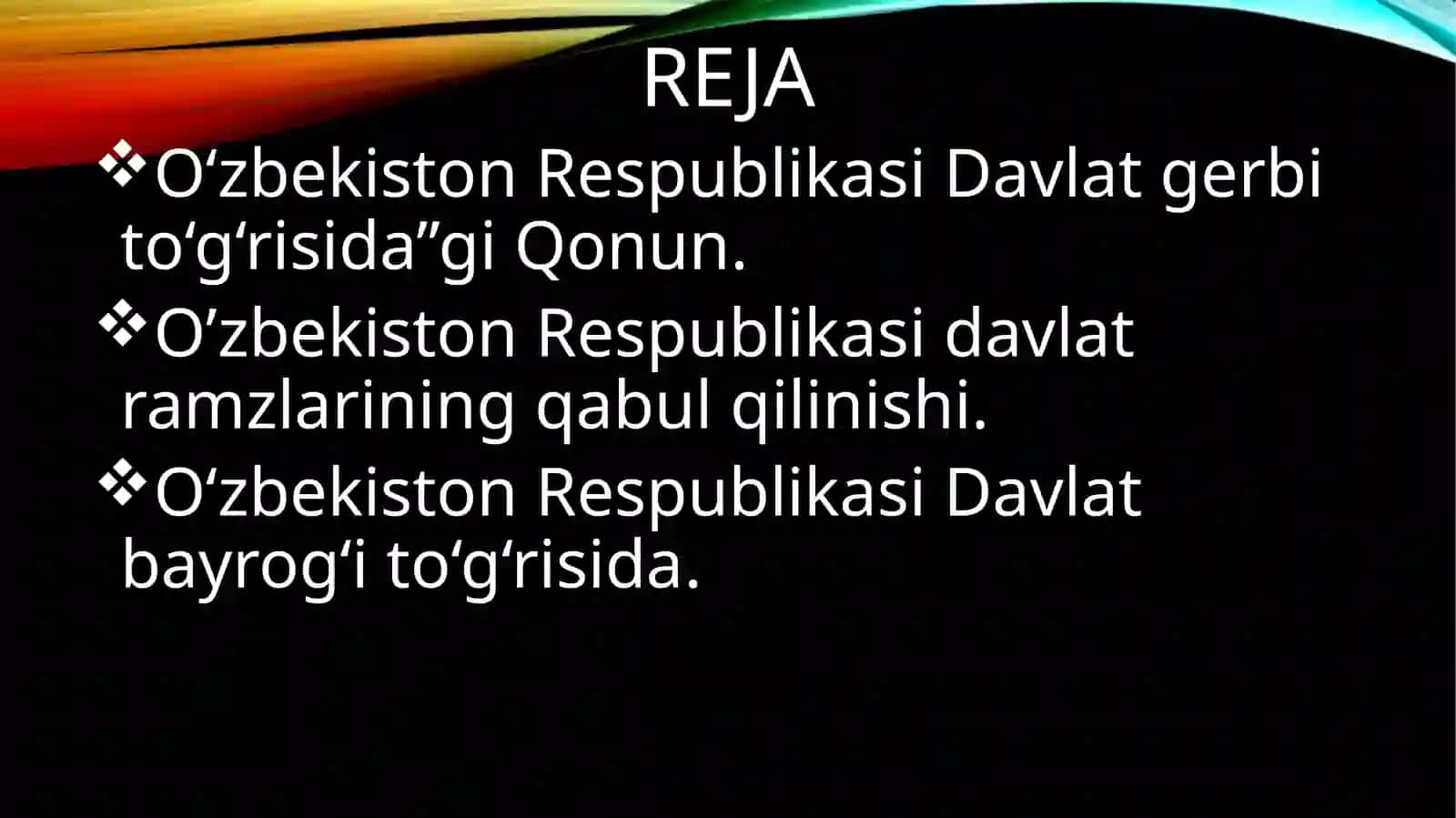 O‘zbekiston Respublikasi Davlat ramzlari 2