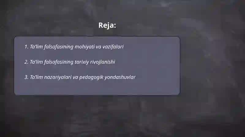 Taʼlim falsafasi 2