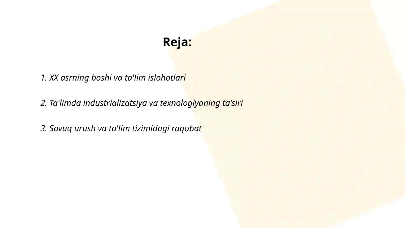 XX asr jahon talim tizimidagi global tendensiyalar 2