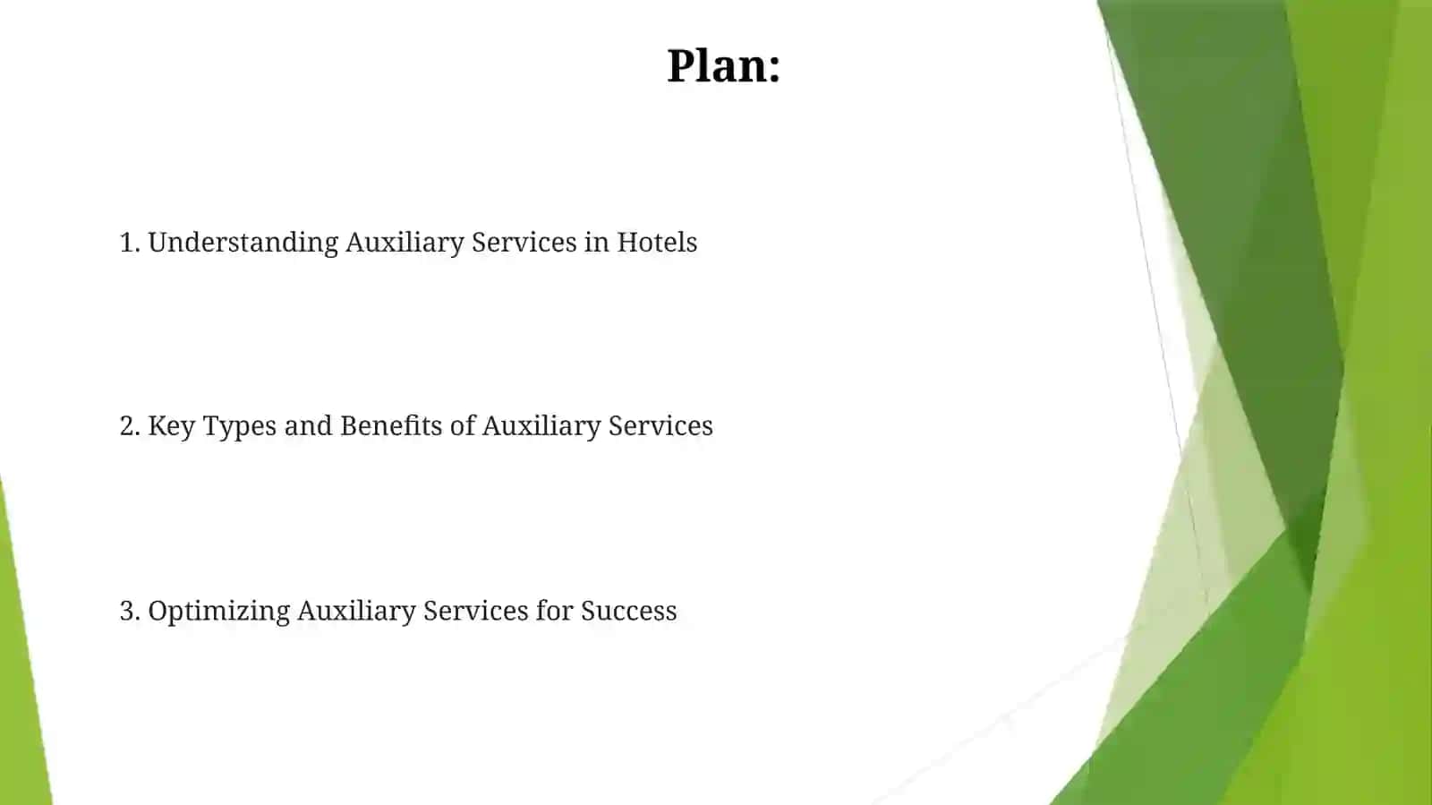Presentation on Auxiliary Services in Hotels 2