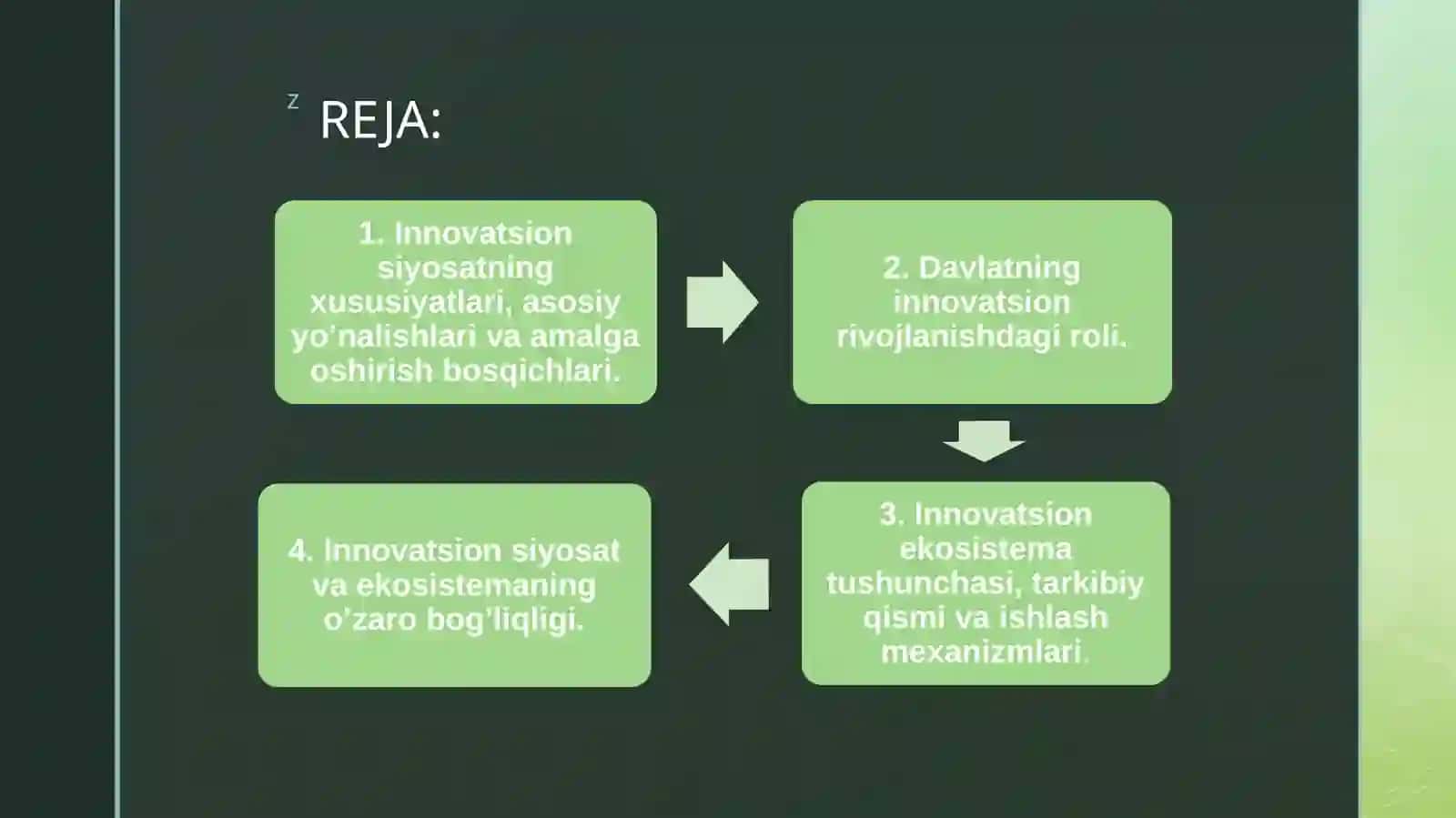 INNOVATSION SIYOSAT VA INNOVATSION EKOSISTEMA 2