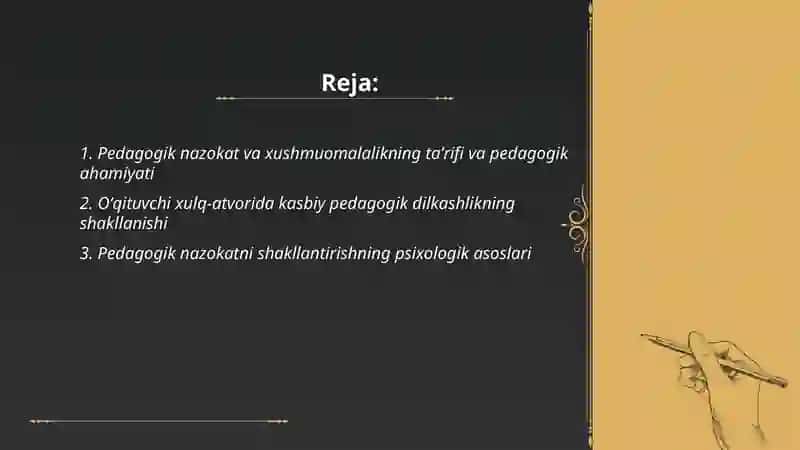 Pedagogik nazokat va xushmuomalalik 2