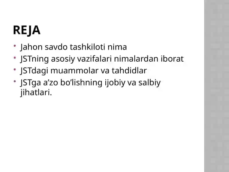 JAHON SAVDO TASHKILOTI 2
