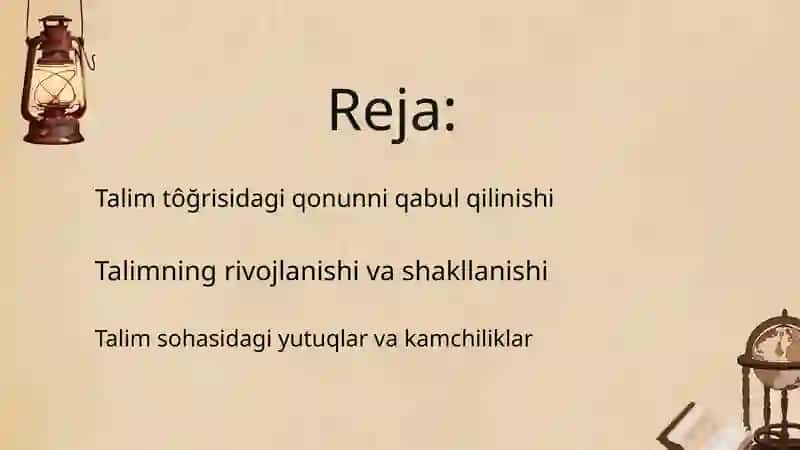 Ta’lim sohasidagi islohotlar 2