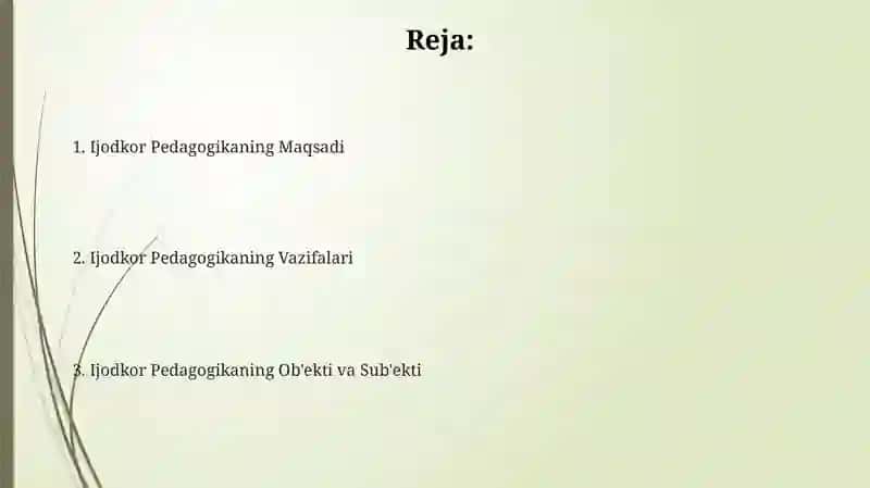 Ijodkor Pedagogikaning Ob'ekti 2