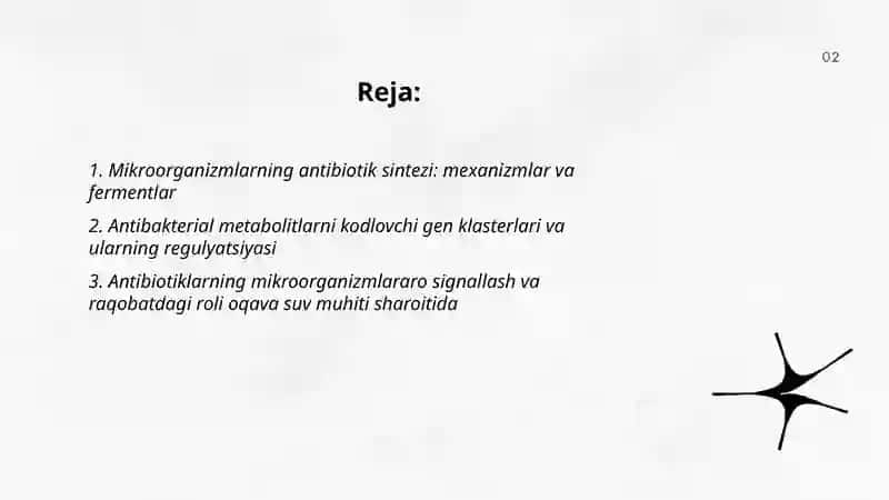 Mikroorganizmlarning antibiotik xususiyatlari 2