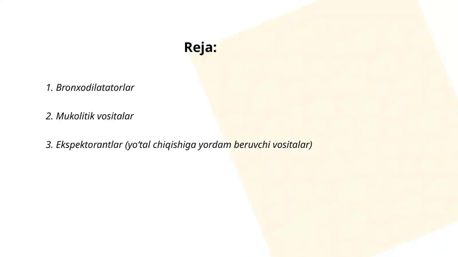 Nafas Organlari Faoliyatiga Ta'sir Qiladigan Vositalar 2
