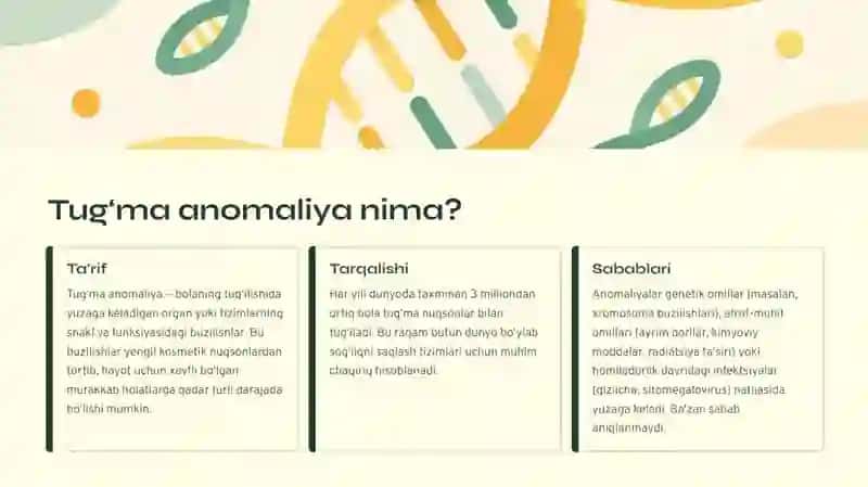 Tug‘ma anomaliyalar. Chala tug‘ilganlardagi buzilishlar 2