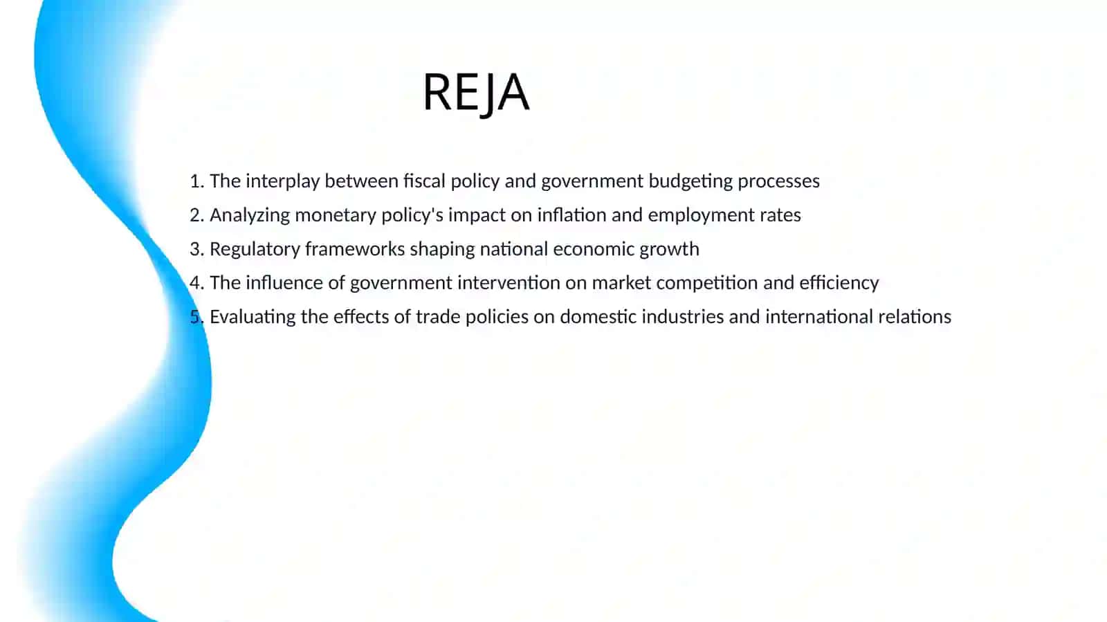 GOVERNMENT AND ECONOMIC POLICY 2