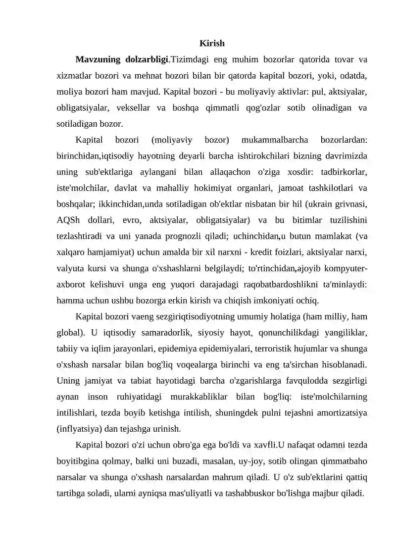 Kapital bozori 2