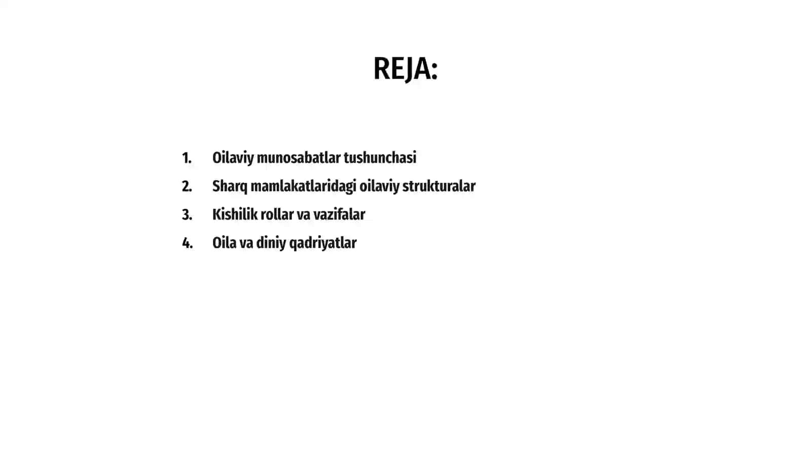 Oilaviy munosabatlar Sharq mamlakatlarida 2