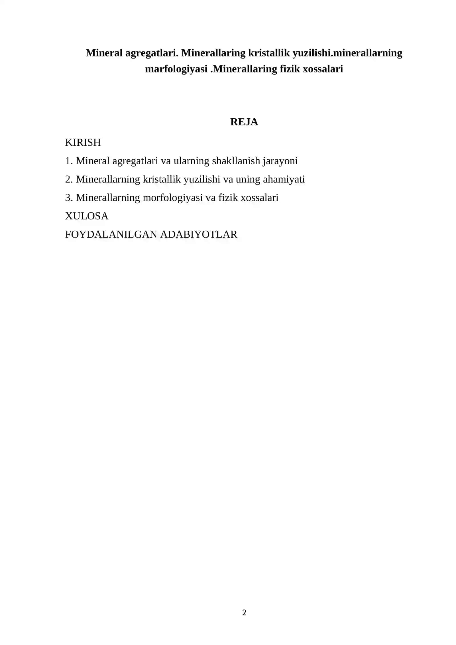 Mineral agregatlari 2