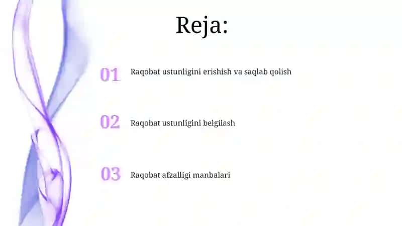 Raqobat ustunligi nazariyasi 2