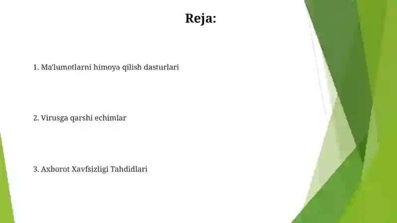 Ma'lumotlarni himoya qilish dasturlari 2