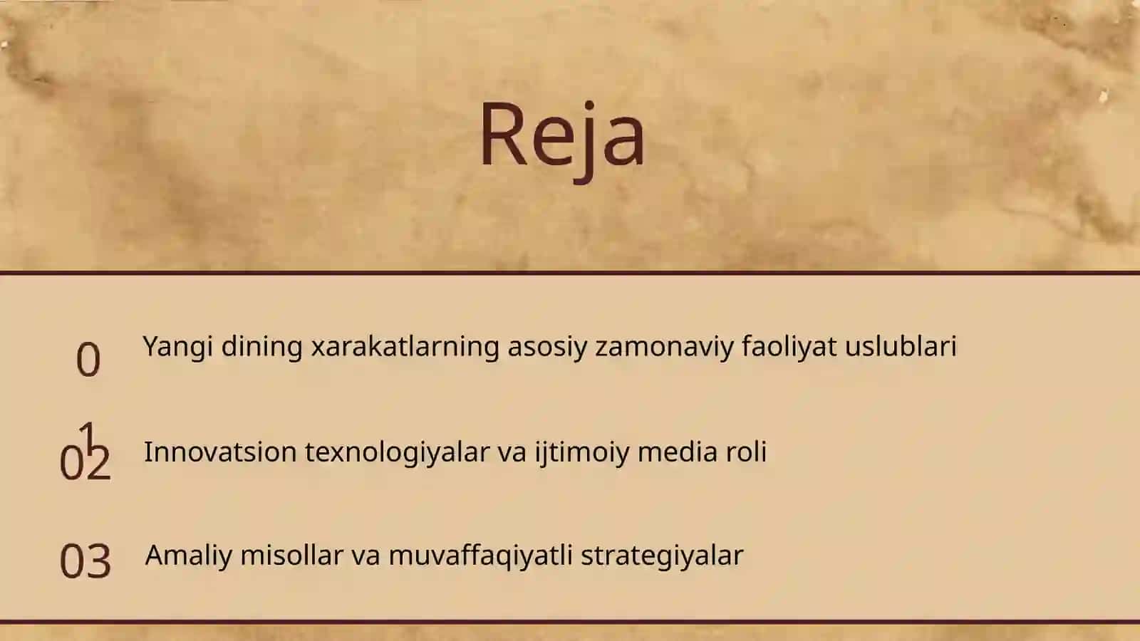 Yangi dining xarakatlarning zamonaviy faoliyat uslublari 2