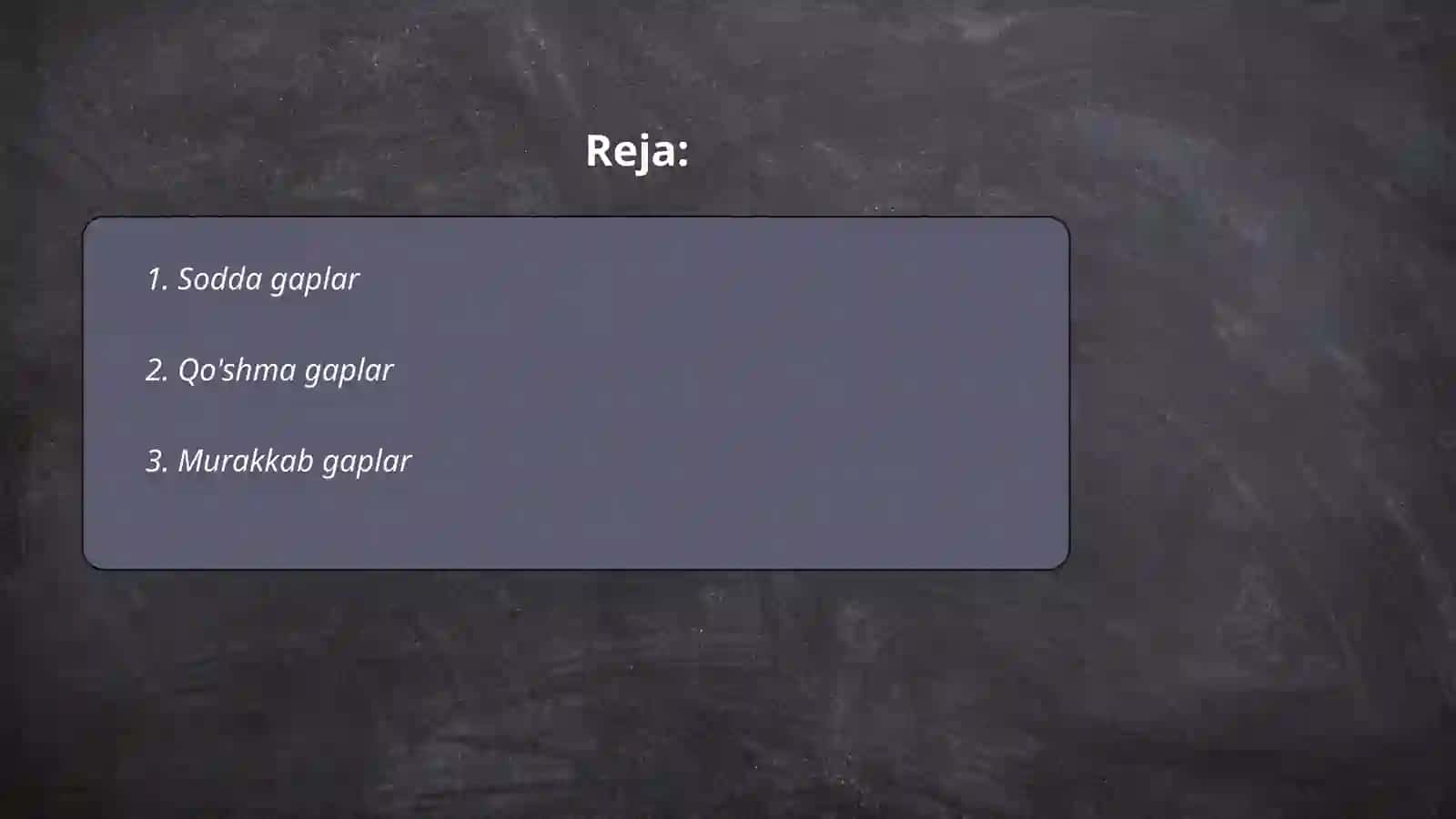Gap turlari haqida tushuncha 2