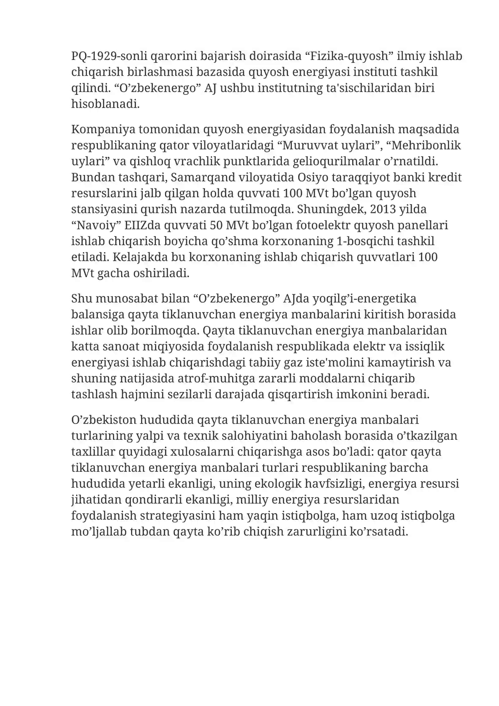Muqobil energiya manbalari 2