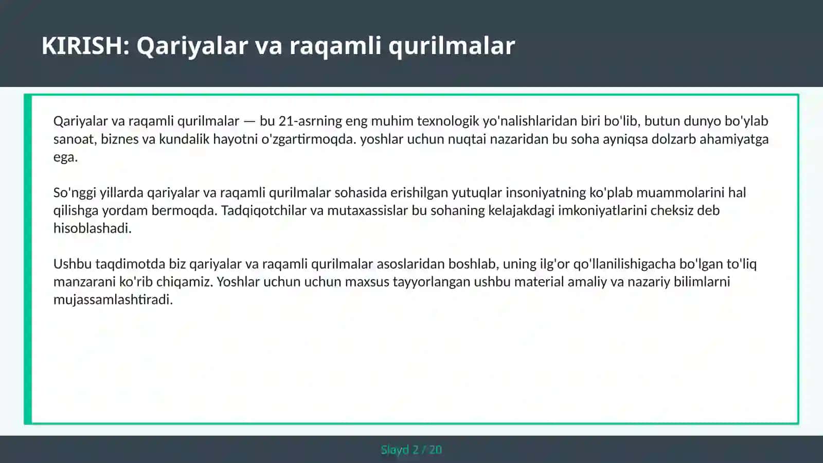 Qariyalar va Raqamli Qurilmalar 2