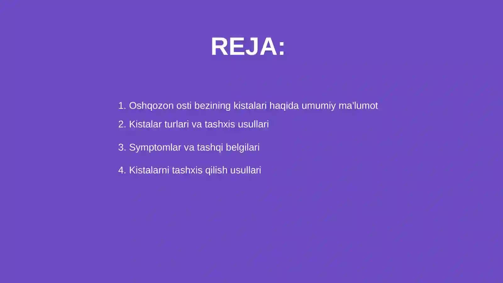 Oshqozon osti bezining kistalari va oʻsha sohasidagi o‘zgarishlar 2
