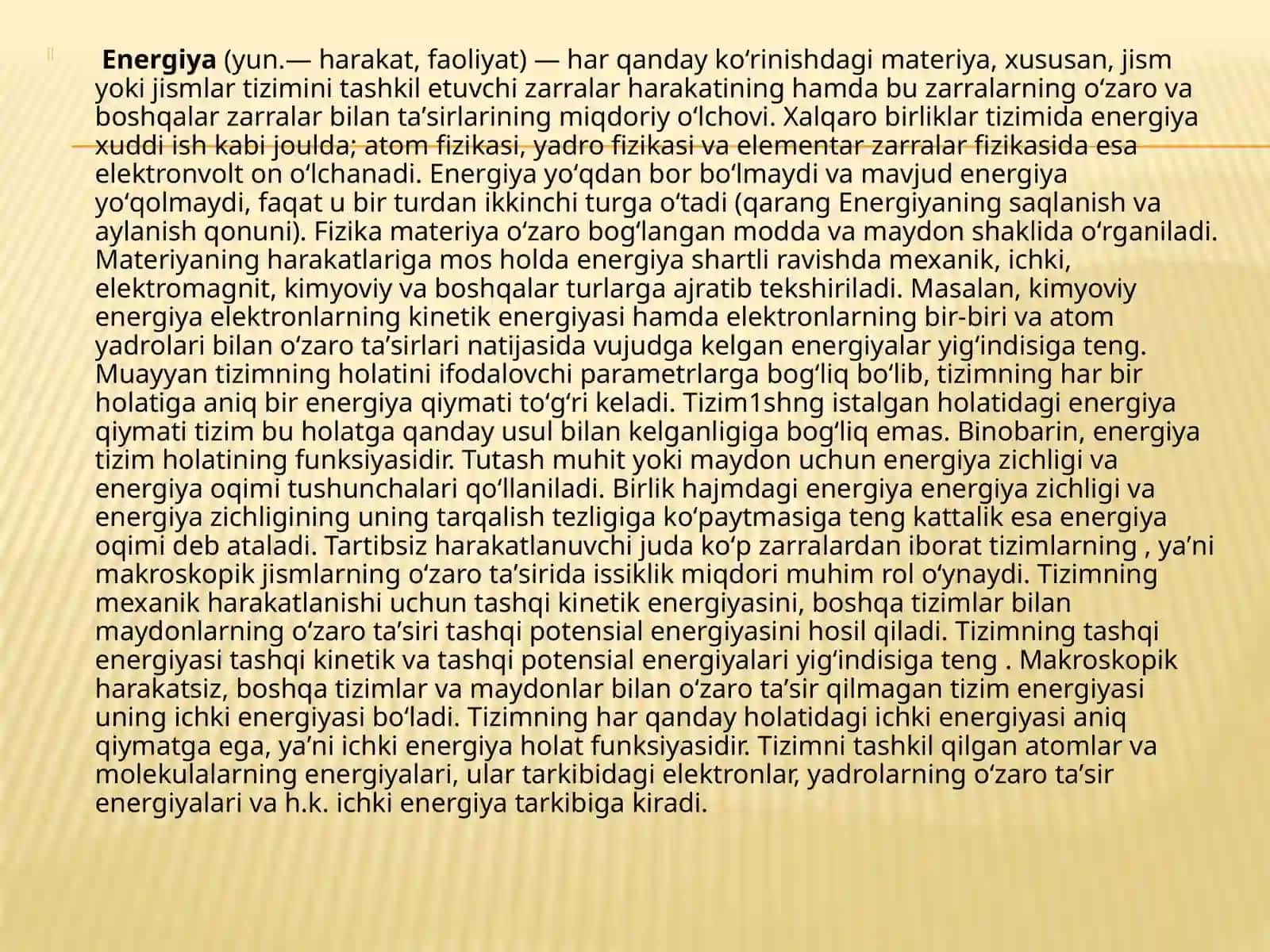 Energetikning paydo bo'lishi va portlashi 2