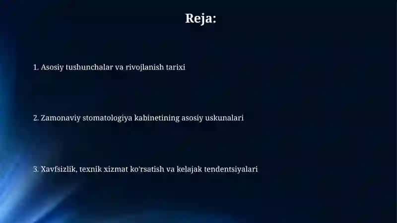 Stomatologik kabinetni jihozlari 2