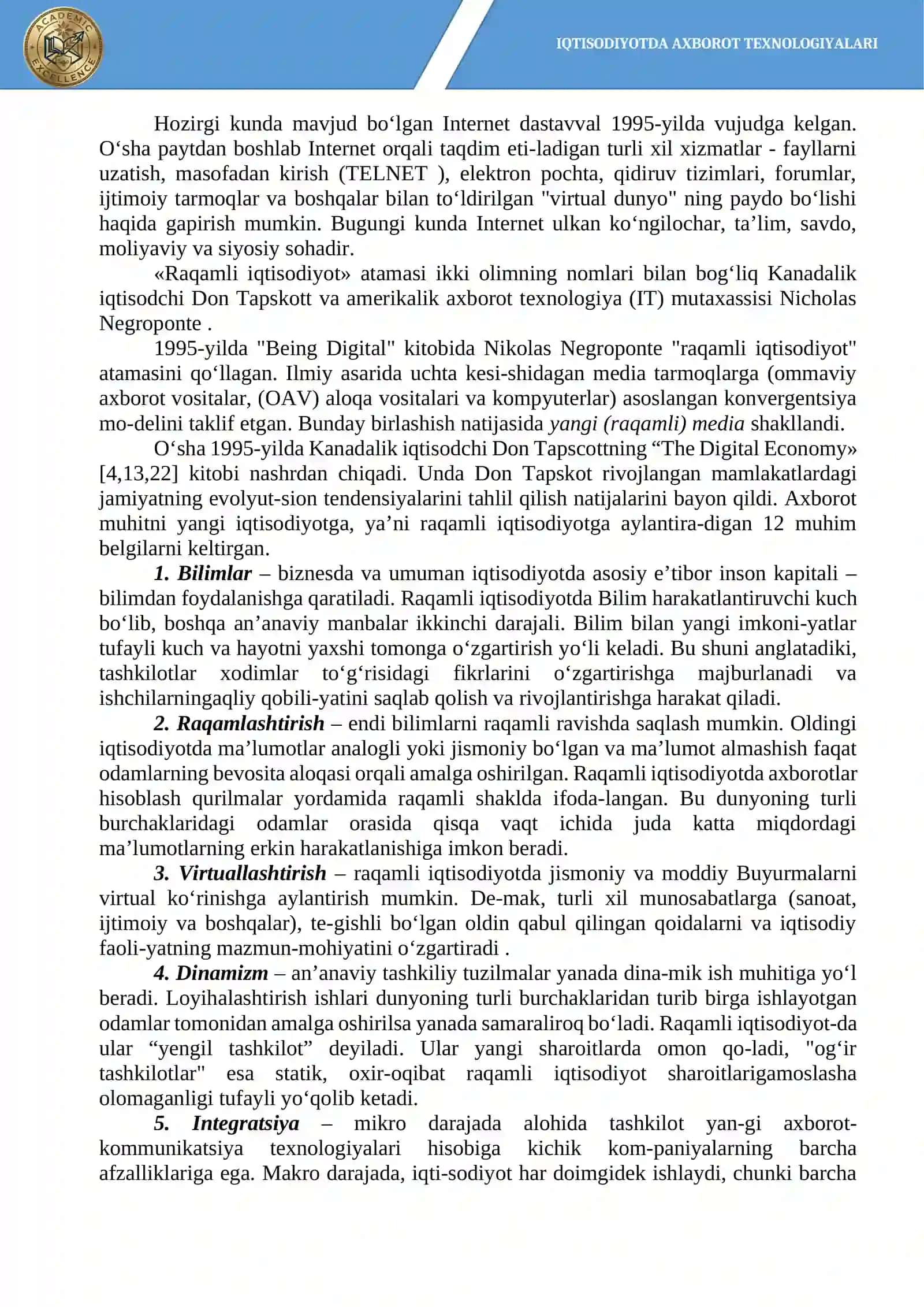Raqamli iqtisodiyot va elektron tijorat 2