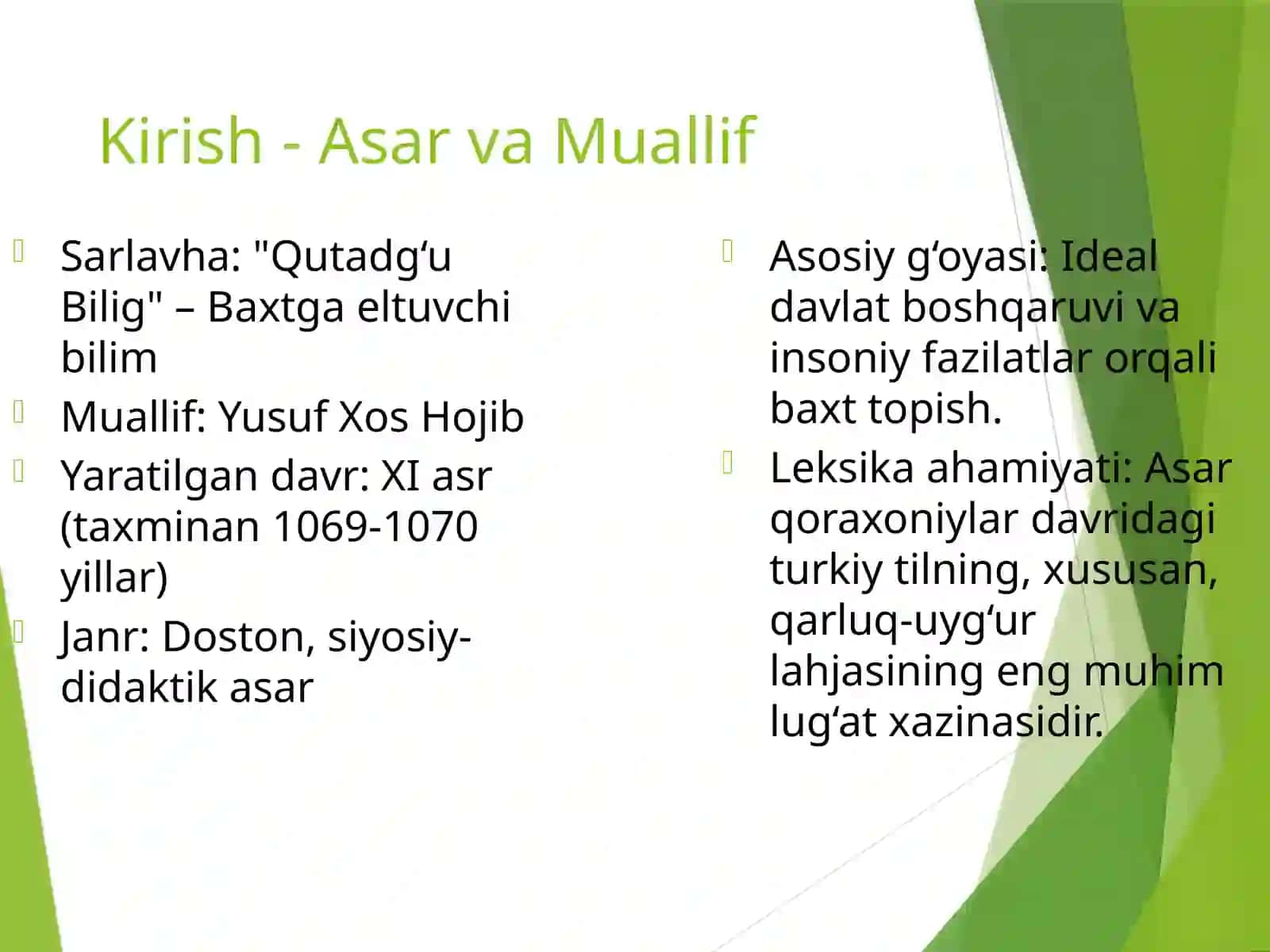 "Qutadg‘u Bilig" – Baxtga eltuvchi bilim 2