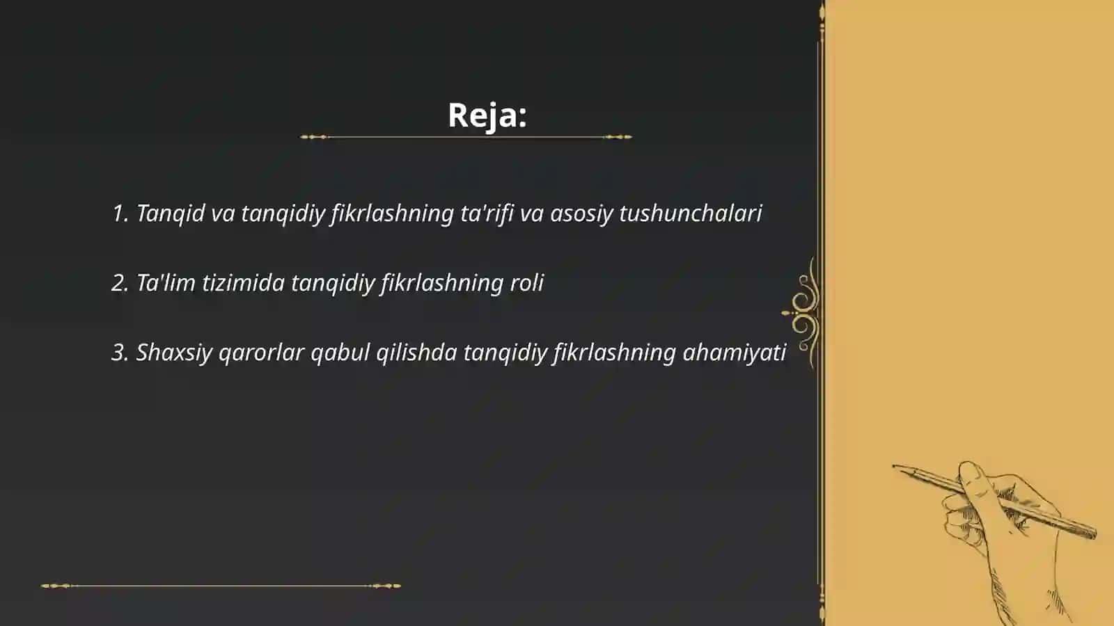 Tanqid va tanqidiy fikrlashning muhimligi 2