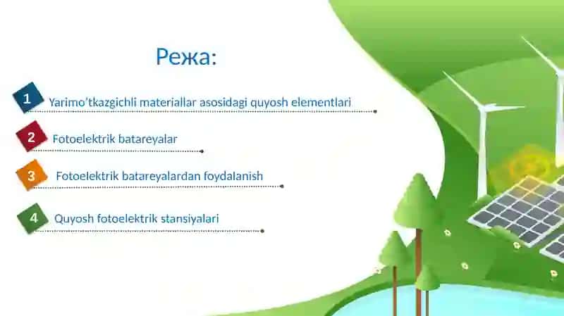 Quyoshfotoelektrik qurilmalari 2