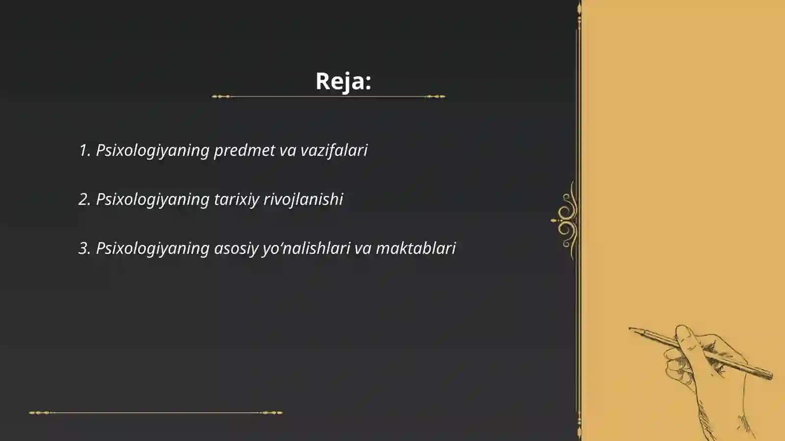 Psixologiya faniga kirish 2