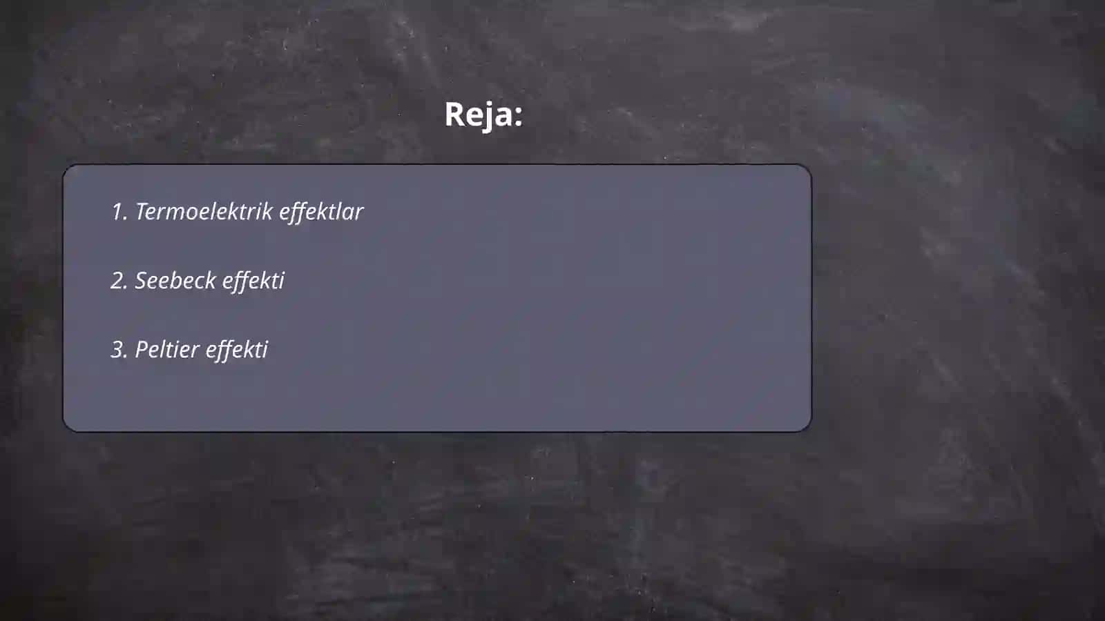 Termoelektrik hodisalar 2