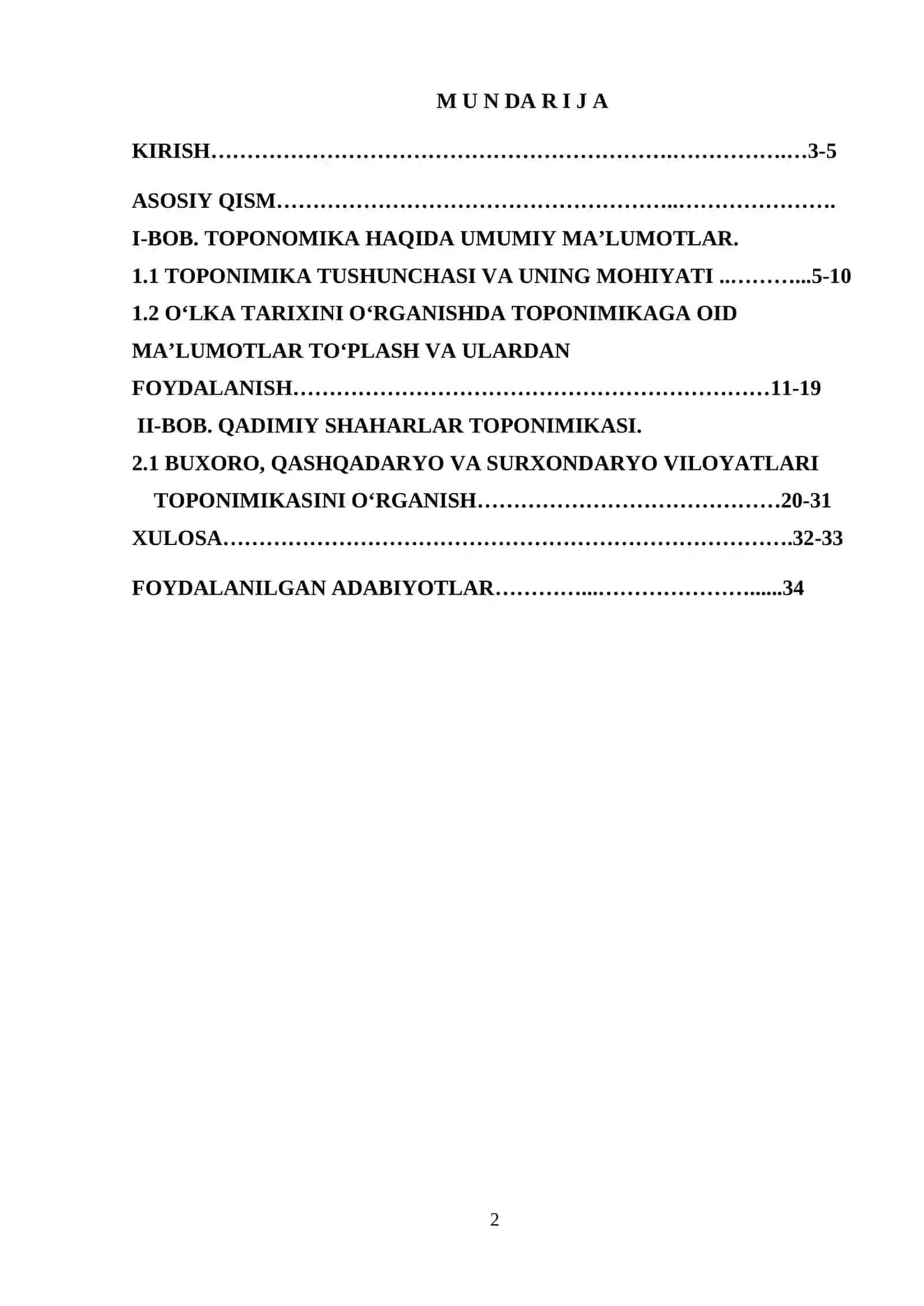 TOPONIMIK MANBALARNING O‘LKA TARIXINI O‘RGANISHDAGI O‘RNI 2
