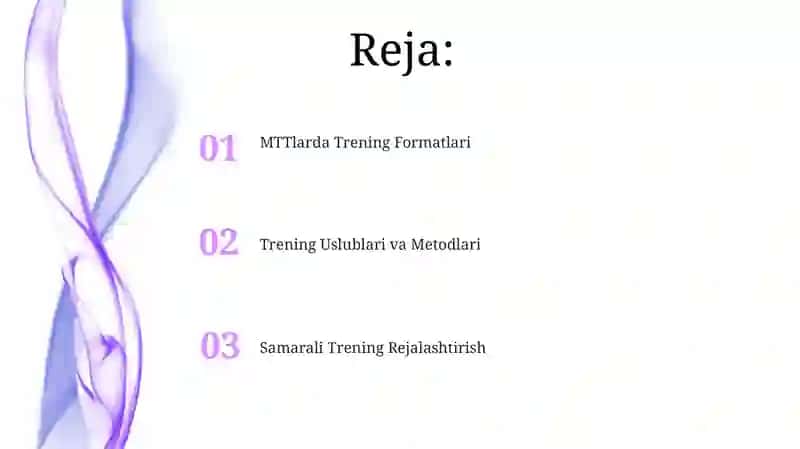 Trening Uslublari va Metodlari 2
