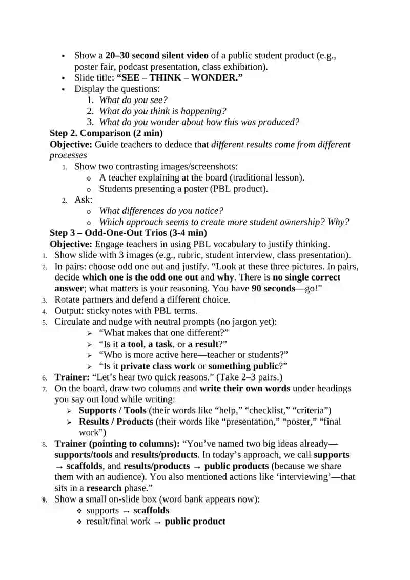 Cluster School CPD Session Plan 9 2