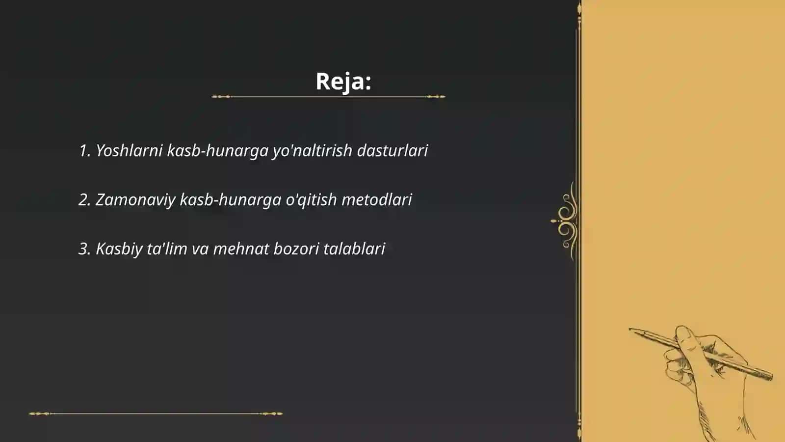 Yoshlarni kasb-hunarga yo'naltirish dasturlari 2