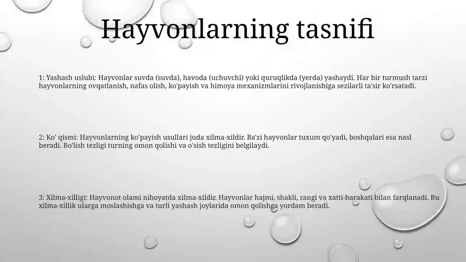 Hayvonot Olamining Yashash Tarzi 2