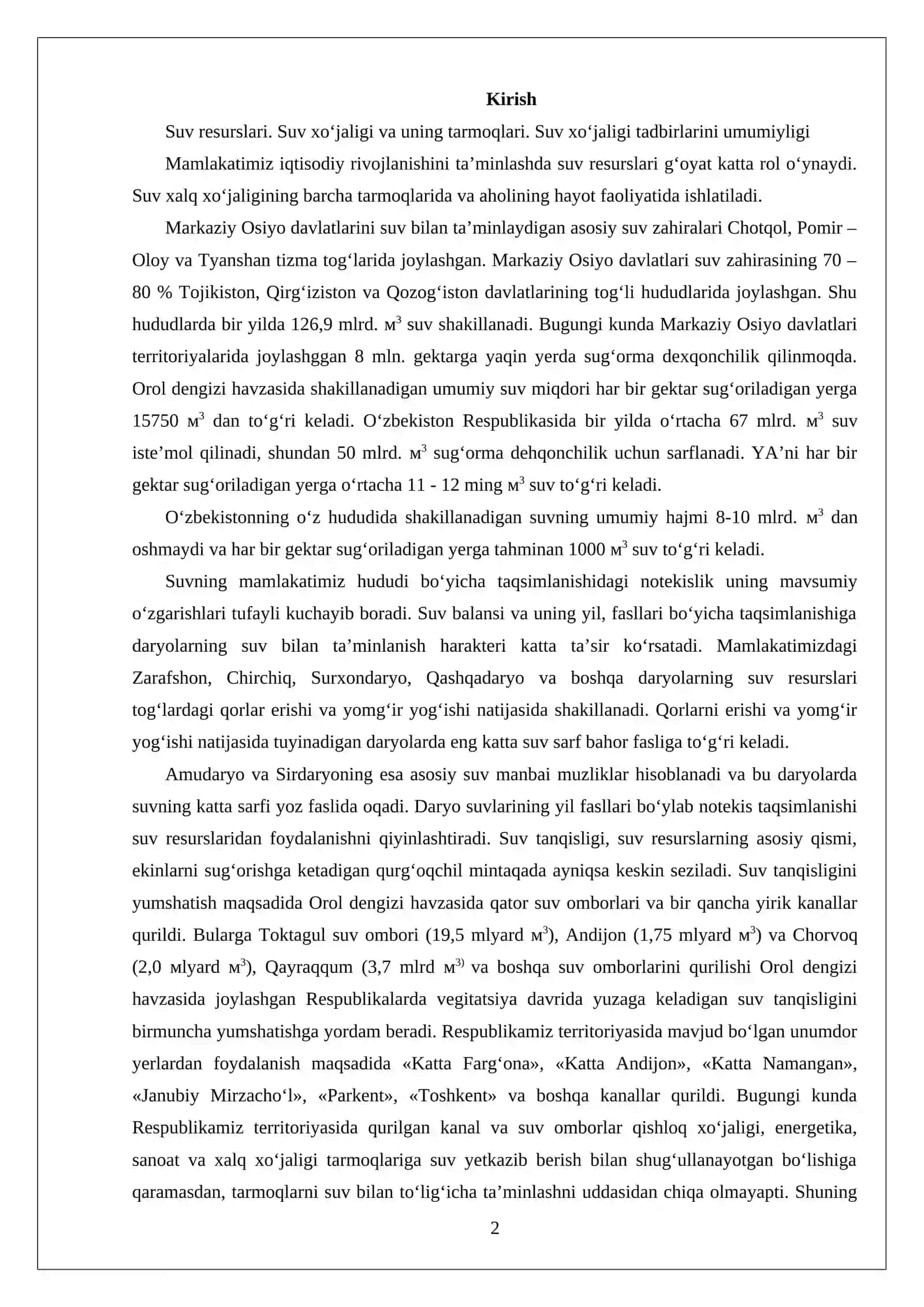 Gidrotexnika inshootlarini inshootlarini loyixalash 2
