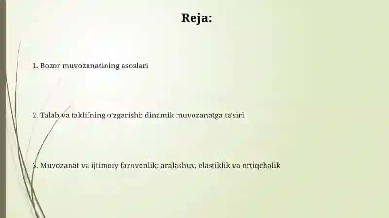 Bozor muvozanati 2
