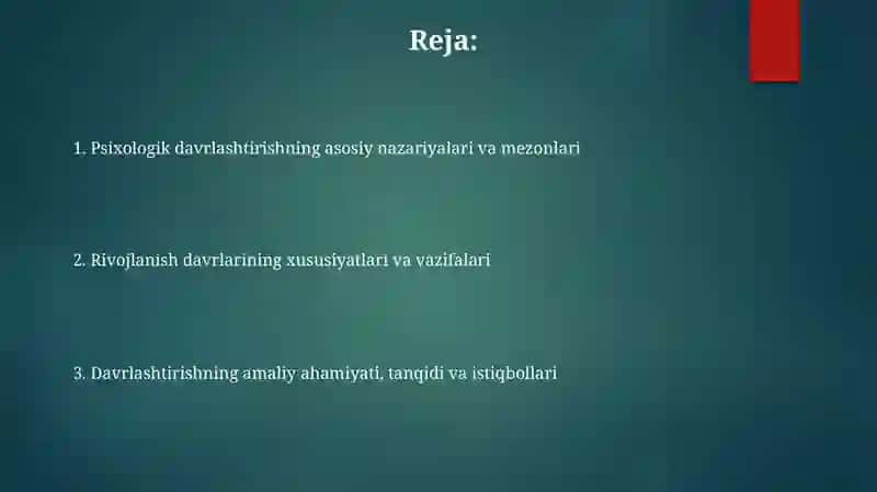 Psixologik davrlashtirish 2