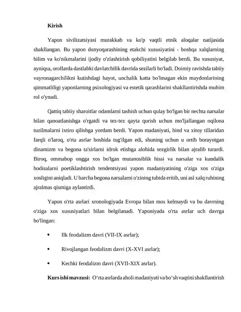O‘RTA ASRLARDA YAPONIYA MADANIYATI 2