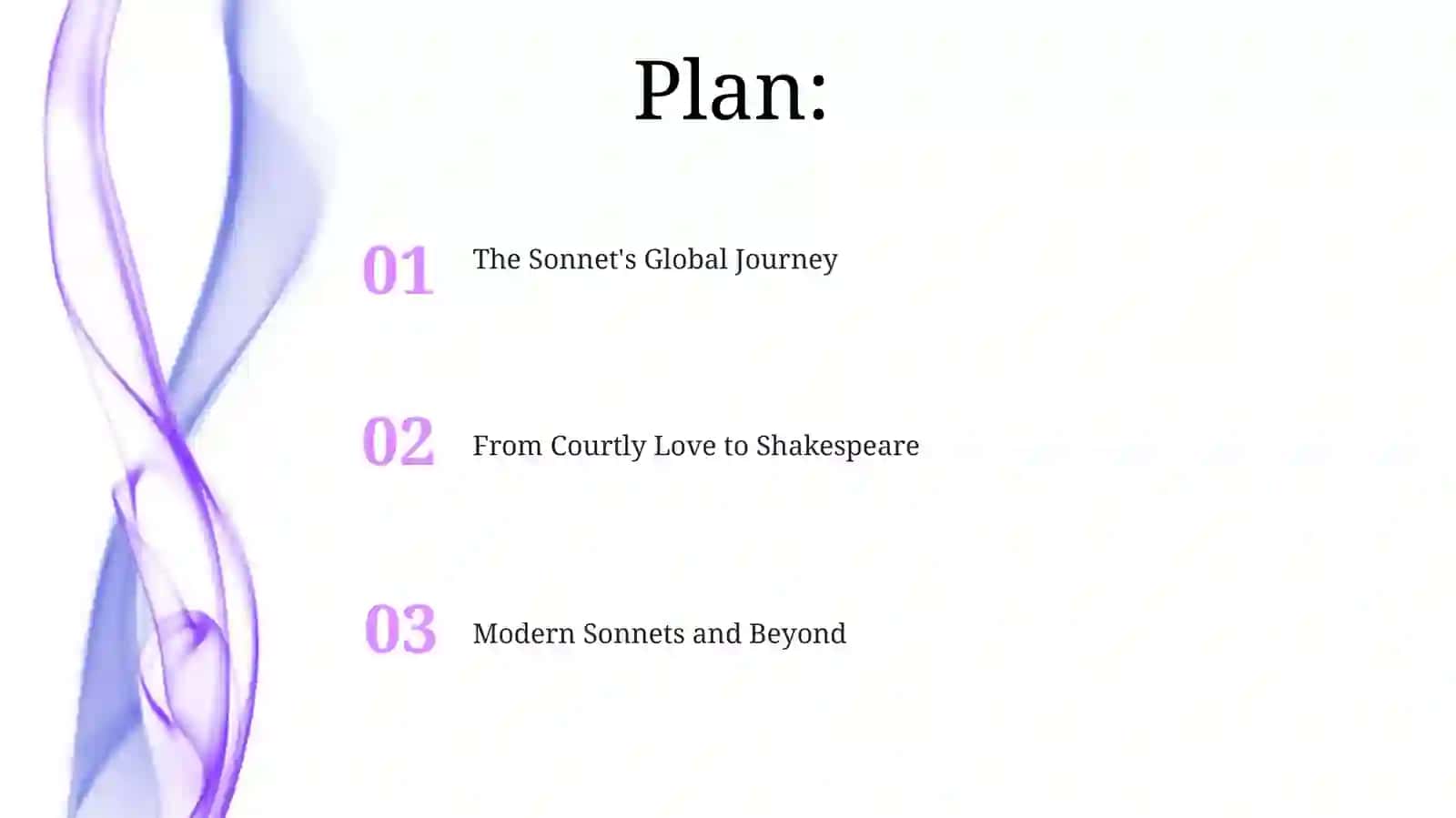 The story of the sonnet 2