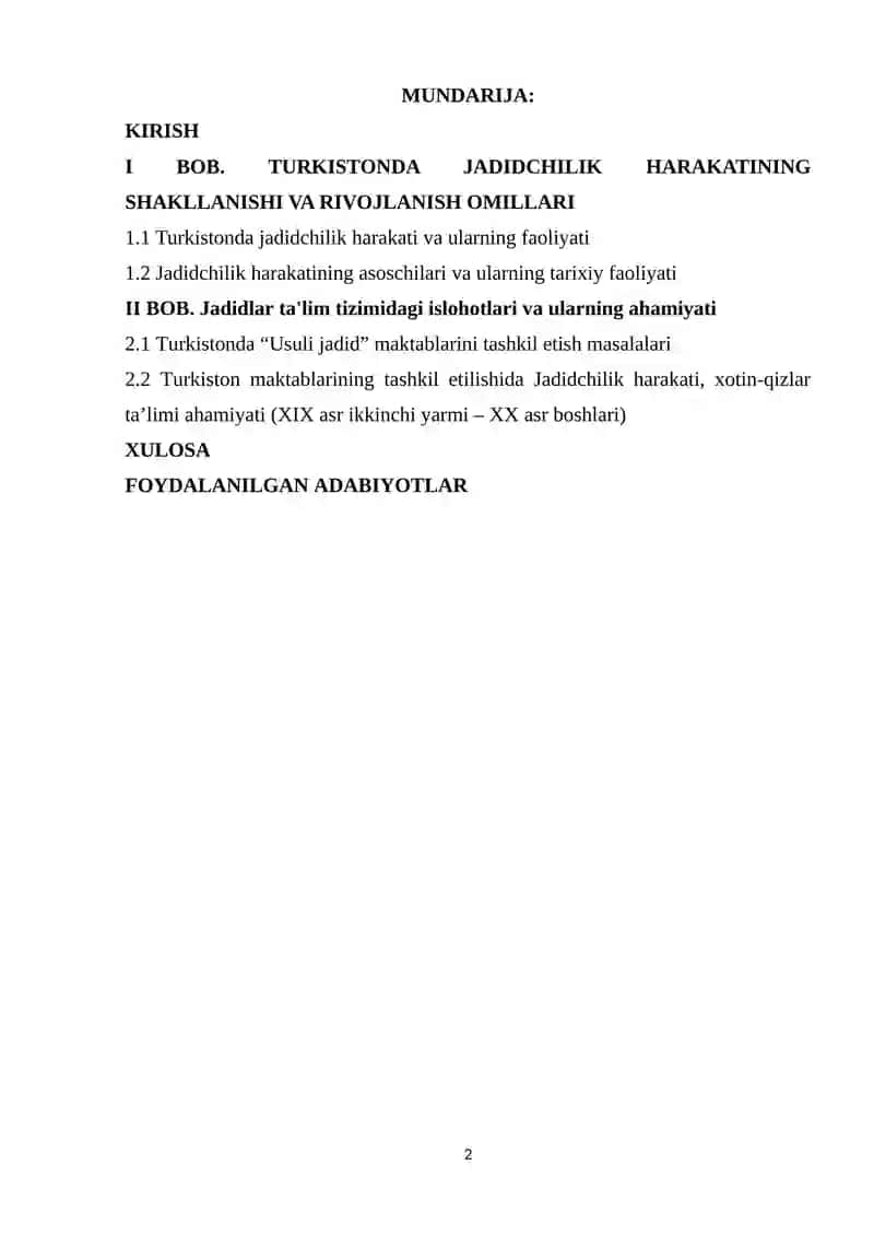 Jadidchilik Harakati va Ta'lim Sohasidagi Isloxotlar 2