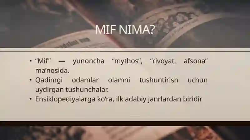 Dunyo xalqlari miflari 2