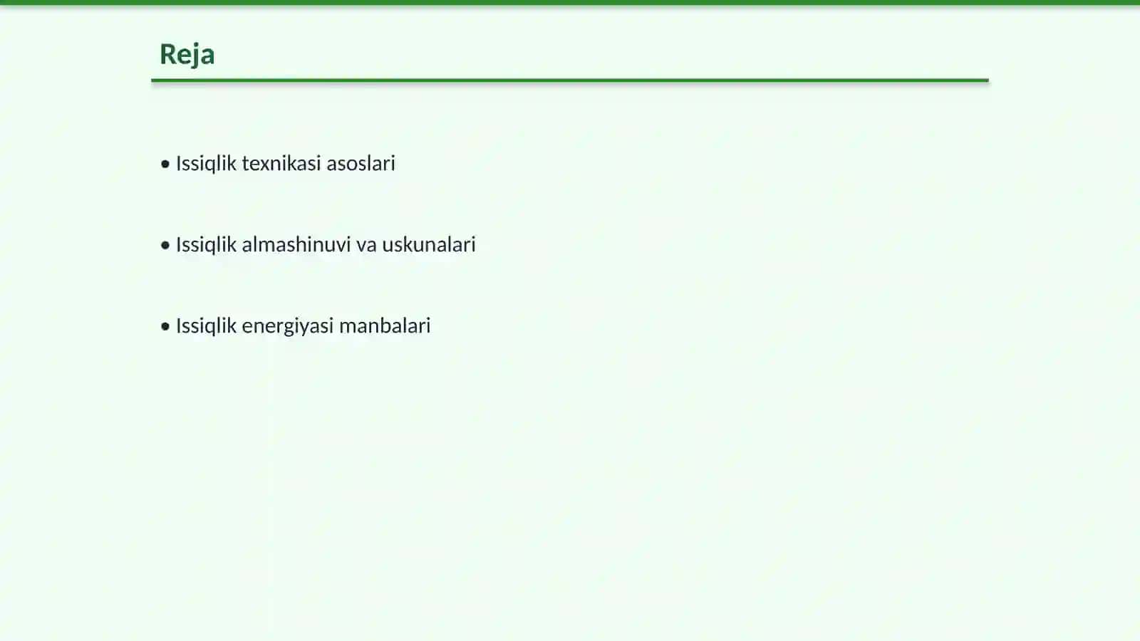 Issiqlik texnikasi uskunalari 2
