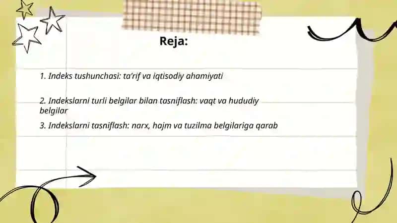 Indeks tushunchasi 2