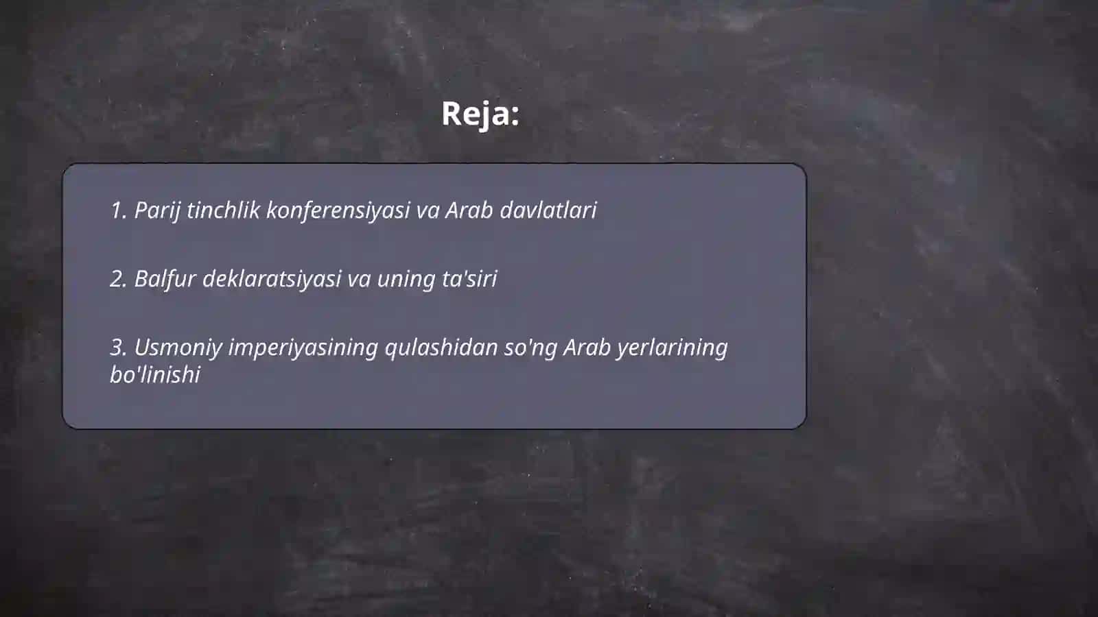 Parij tinchlik konferensiyasi va Arab davlatlari 2