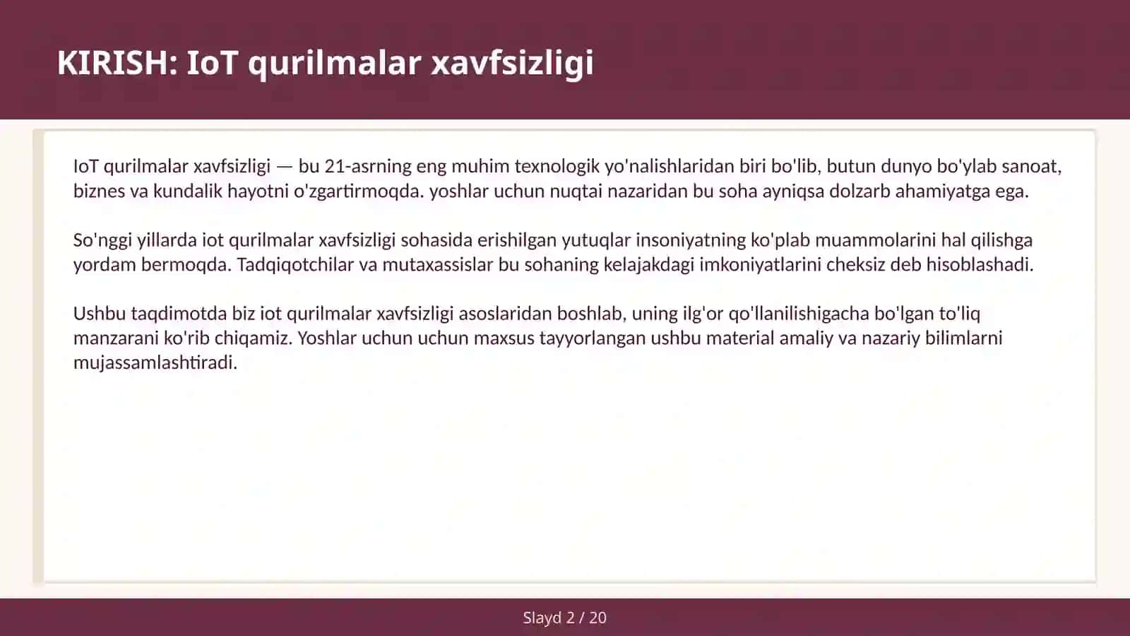 IoT qurilmalar xavfsizligi 2