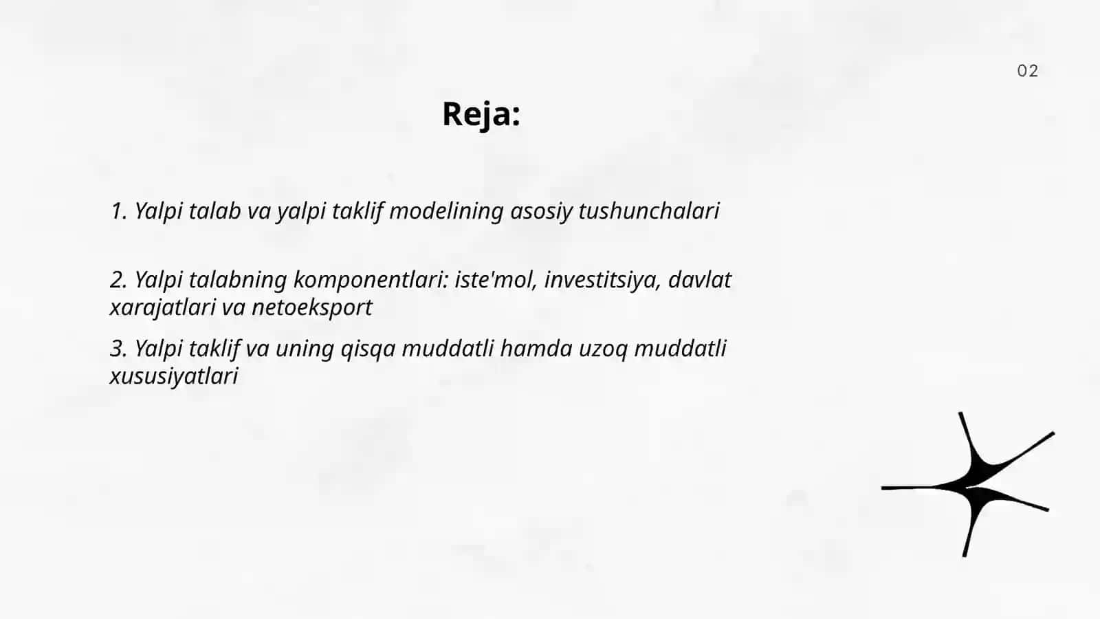 Yalpi talab va yalpi taklif modeli 2