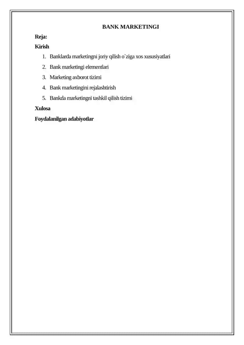 BANK MARKETINGI 2